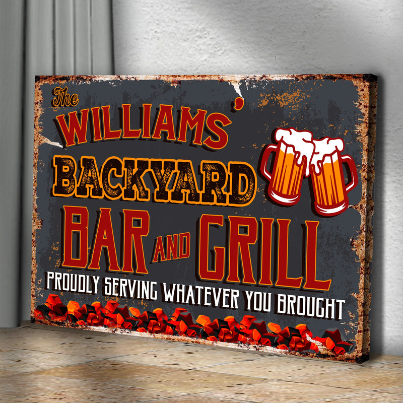 Backyard Bar And Grill Sign VII