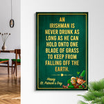 An Irishman Is Never Drunk Sign