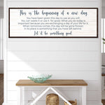 Beginning Of A New Day Sign II