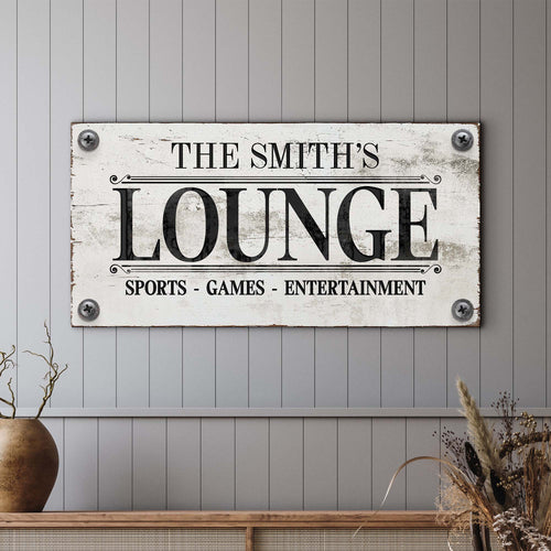 Family Sports Games Lounge Sign