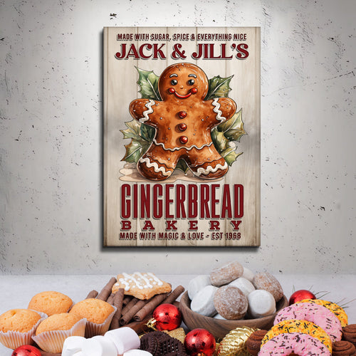 Made With Magic & Love Gingerbread Bakery Sign