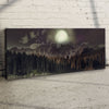 Full Moon Setting Canvas Wall Art