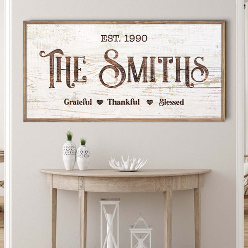 Thanksgiving Family Sign