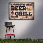 Beer And Grill Things Sign