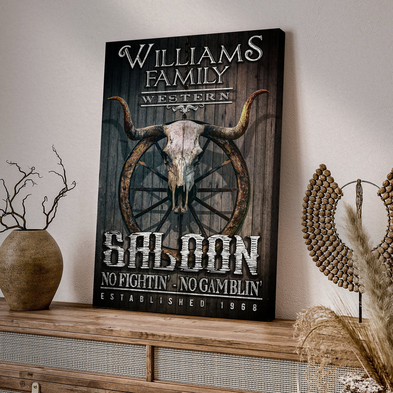 Western Cowboy Saloon Sign