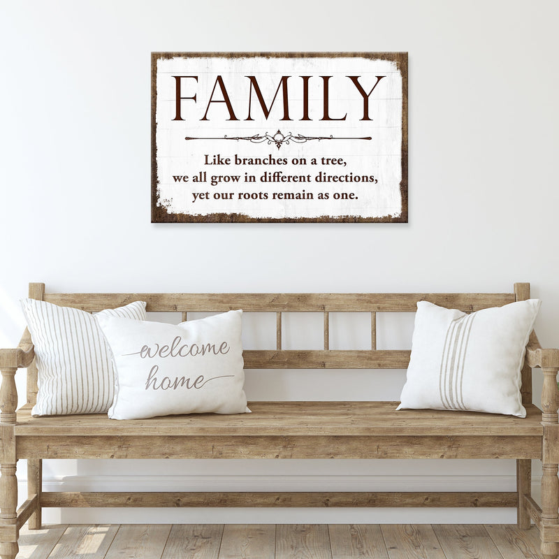 Family Is Like Branches On A Tree Sign III