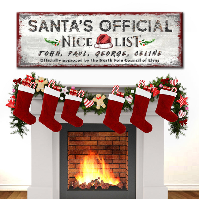 Santa's Official Nice List Sign