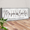 Last Name Wedding Gift Sign