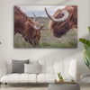Farmhouse Highland Cow Canvas Wall Art