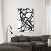Abstract Line Black White Canvas Wall Art