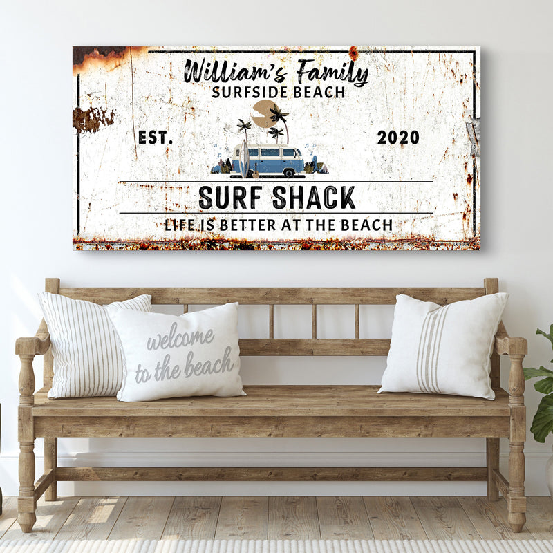Surfside Beach Family Surf Shack Sign