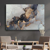 Black Gold Marble Abstract Canvas Wall Art