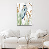 Heron In The Reeds Canvas Wall Art II
