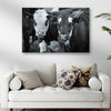 Black And White Cows Canvas Wall Art