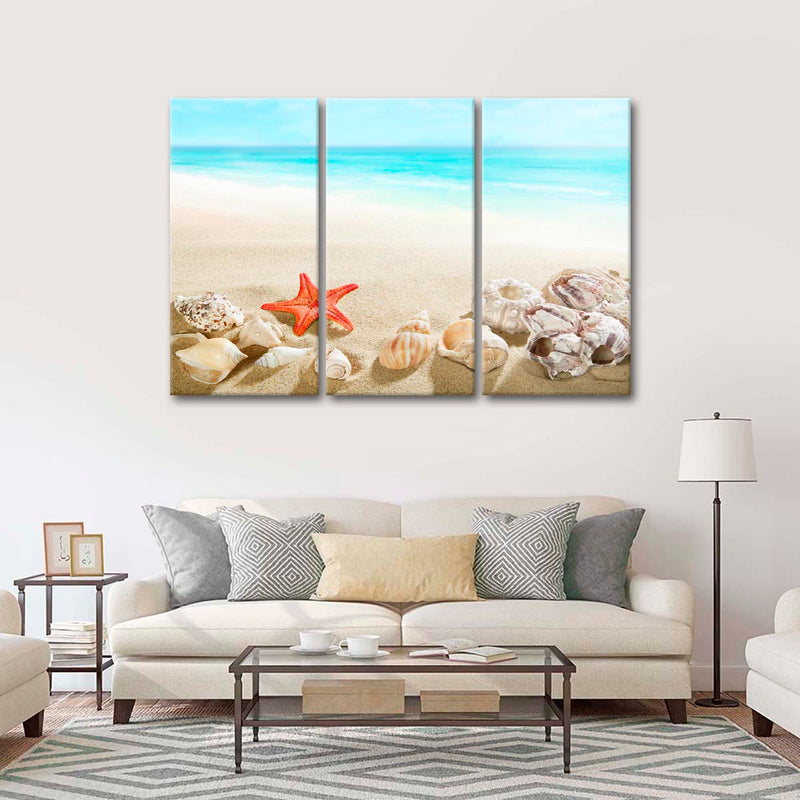 Seashells At The Beach Wall Art