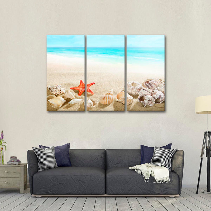 Seashells At The Beach Wall Art