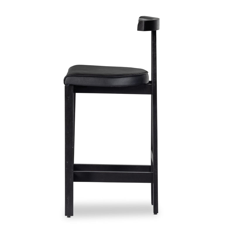 Tex Black Leather Counter Stool | ready to ship!