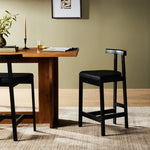 Tex Black Leather Counter Stool | ready to ship!
