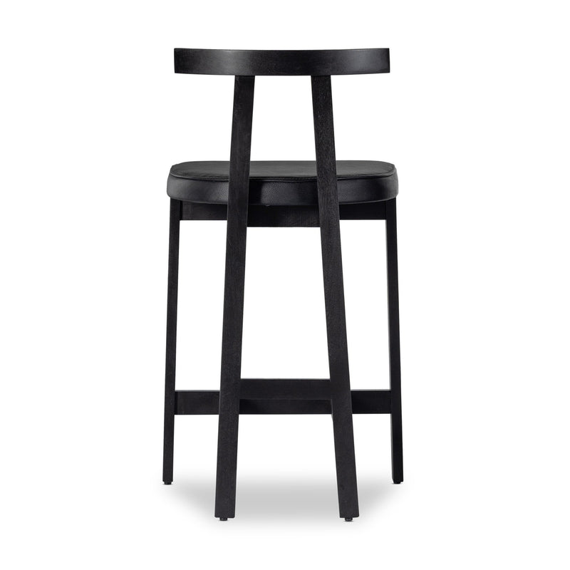 Tex Black Leather Counter Stool | ready to ship!