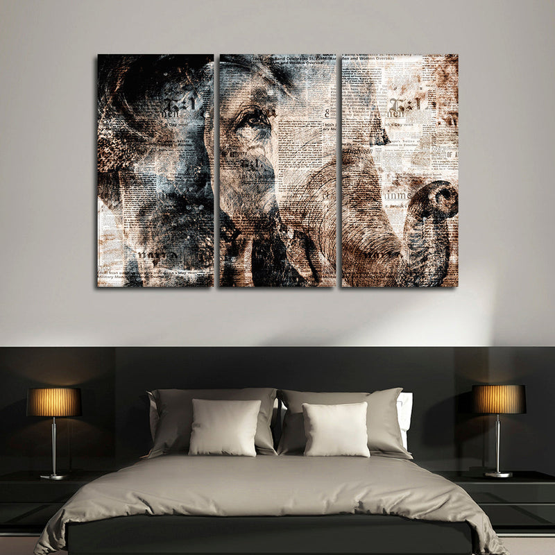 Textured Elephant Wall Art