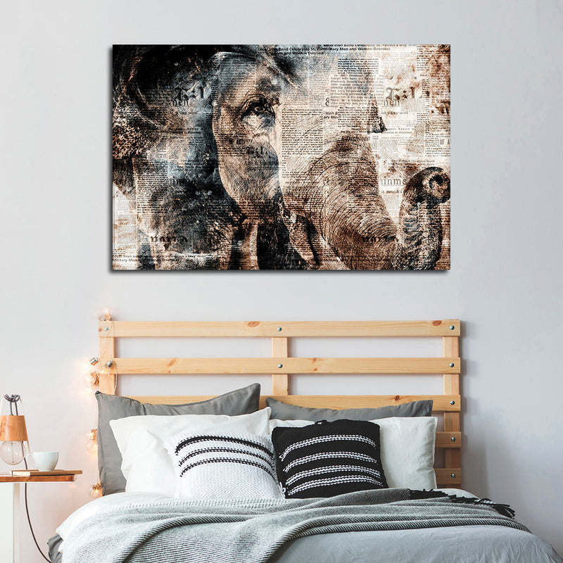 Textured Elephant Wall Art