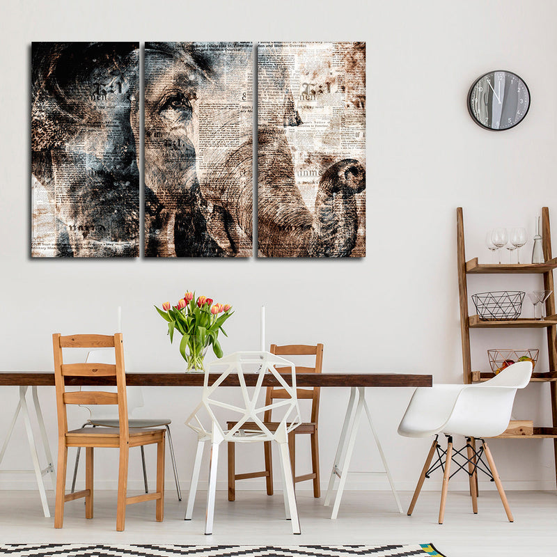 Textured Elephant Wall Art