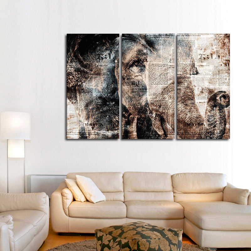 Textured Elephant Wall Art