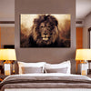 Grunge Lion Head Wall Art