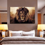Grunge Lion Head Wall Art