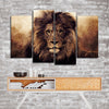 Grunge Lion Head Wall Art