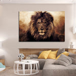 Grunge Lion Head Wall Art
