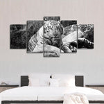 Textured White Tiger Wall Art