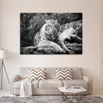 Textured White Tiger Wall Art