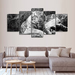 Textured White Tiger Wall Art