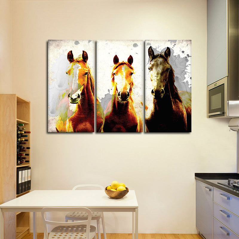 Three Horse Heads Wall Art