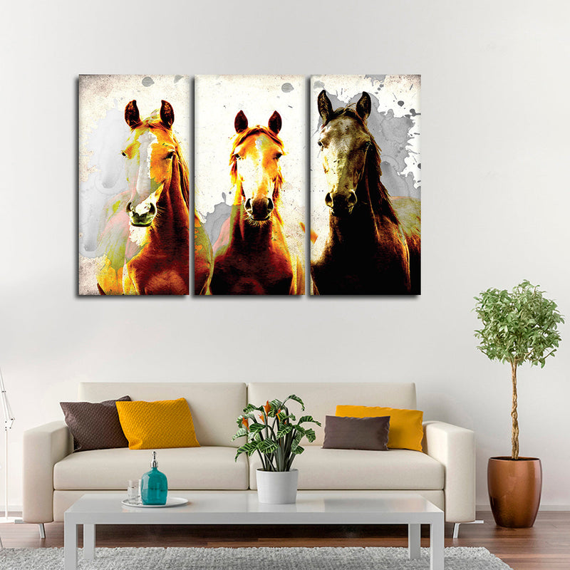 Three Horse Heads Wall Art