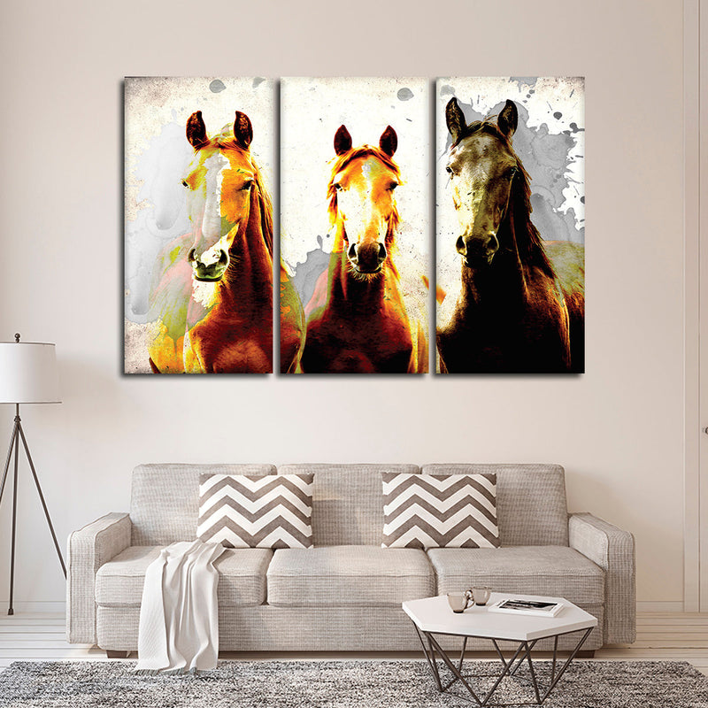 Three Horse Heads Wall Art