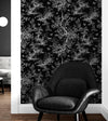 Black and White Toile De Jouy Vintage Wallpaper Mural. #6728