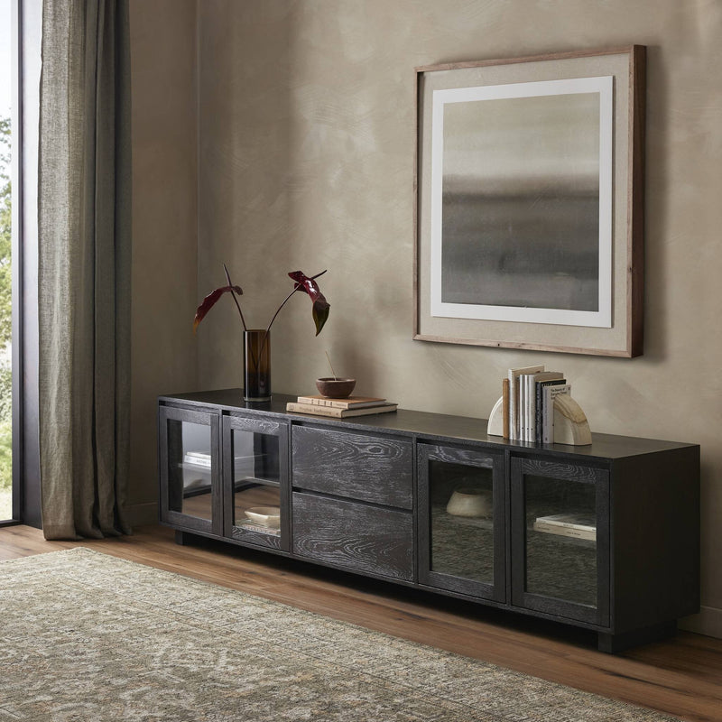 Toni Worn Black Oak Media Console | ready to ship!