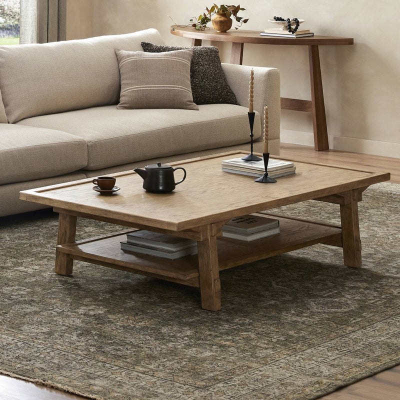 Trinity Distressed Light Oak Coffee Table | ready to ship!