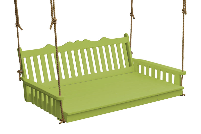 Keystone Amish Co. 5 Foot York Recycled Plastic Swing Bed, Tropical Lime
