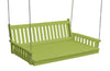 Keystone Amish Co. 6 Foot Franklin Recycled Plastic Swing Bed, Tropical Lime