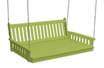 Keystone Amish Co. 6 Foot Franklin Recycled Plastic Swing Bed, Tropical Lime