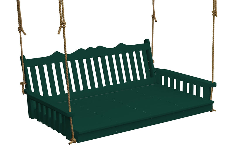 Keystone Amish Co. Twin York Recycled Plastic Swing Bed, Turf Green