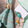 Jeweled shell placecard holders, set of two