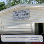 Family Lake House Paddle Sign