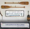 Family River House Arrow Sign