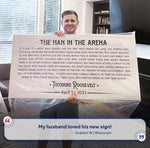 The Man In The Arena Sign