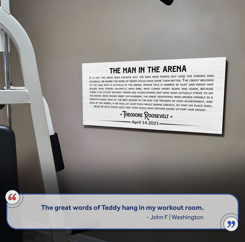The Man In The Arena Sign