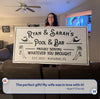 Personalized Rustic Pool And Bar Sign